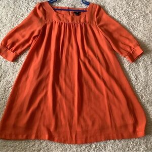 H&M Orange Sundress with Bishop Sleeves and Scoop Neck, fits 10/12